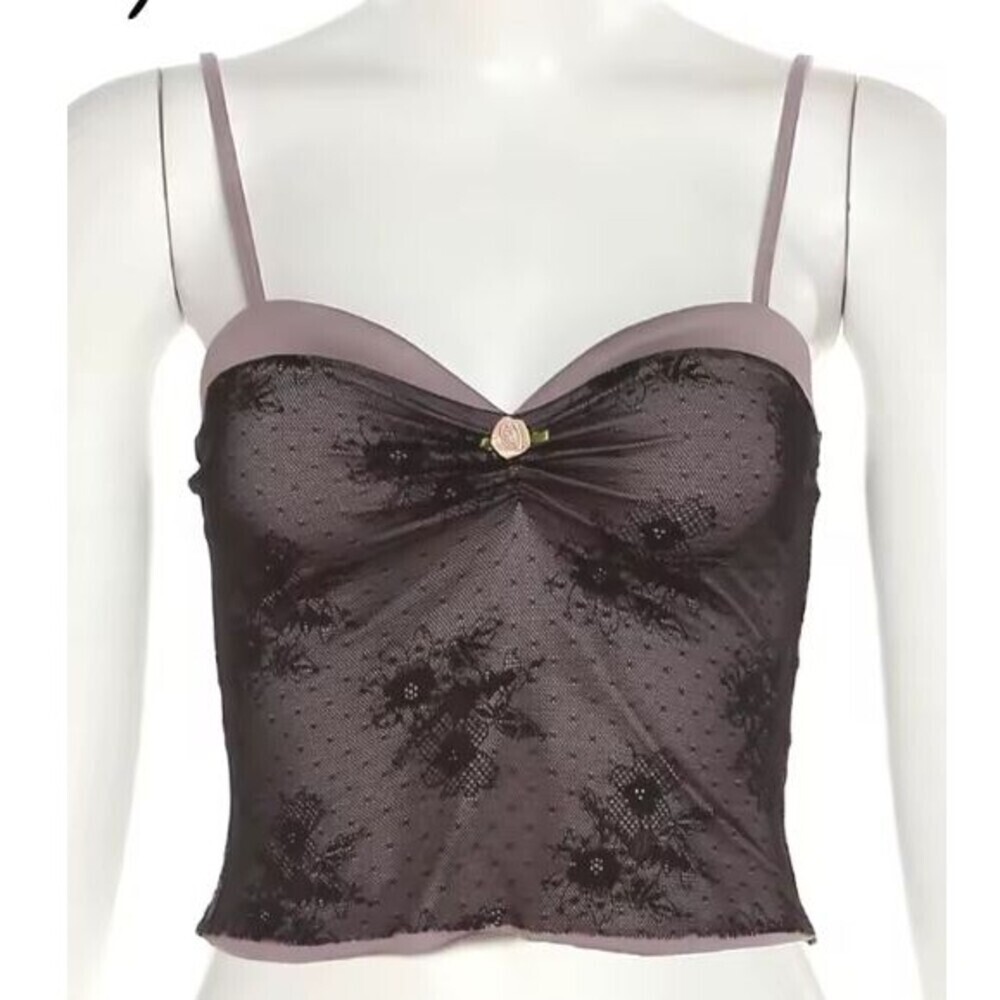 Fairycore Camisole y2k floral lace whimsygoth cottagecore Small